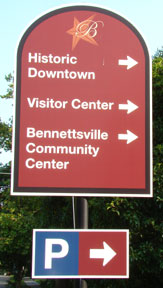 Bennettsville way finding signs.